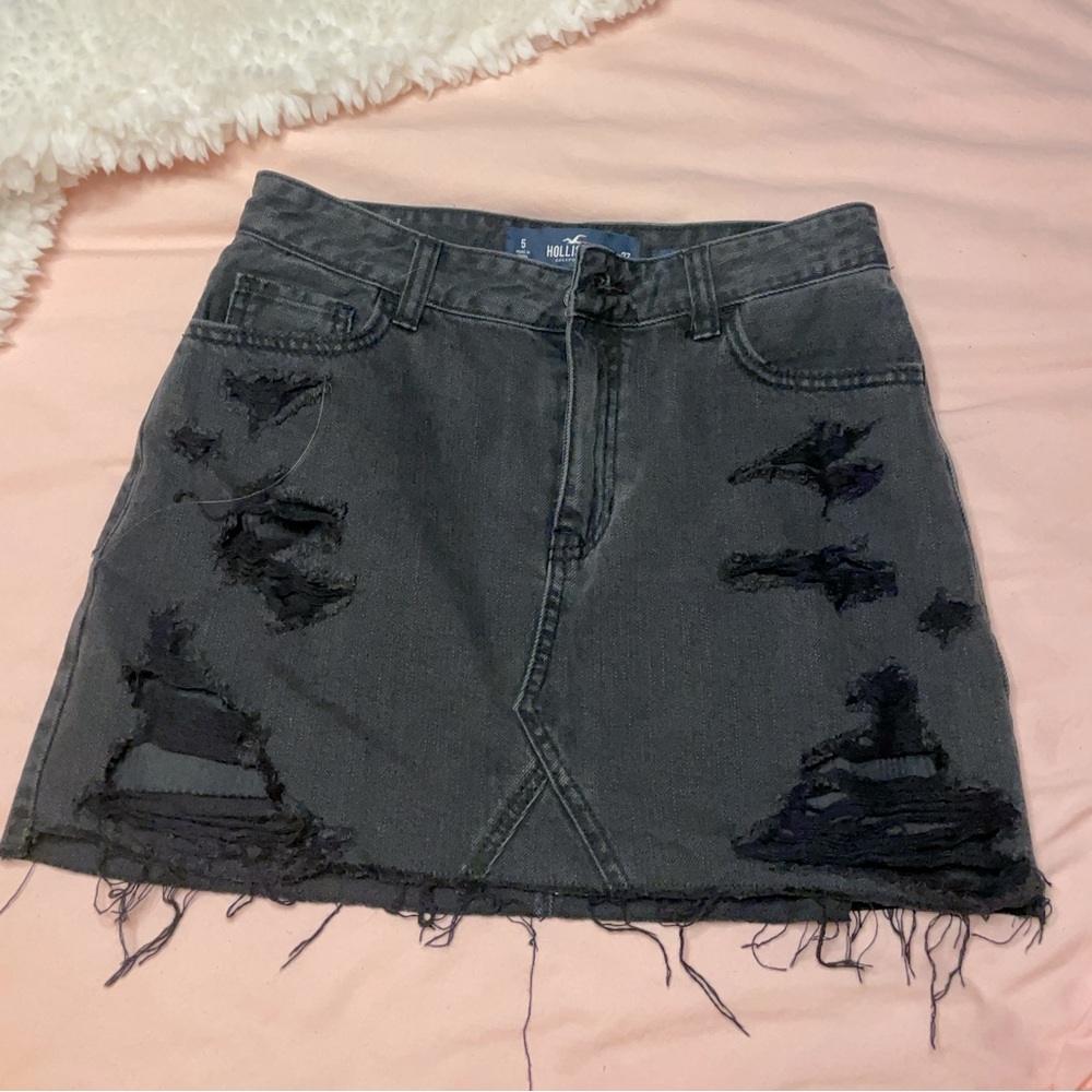 Black Denim Skirt
